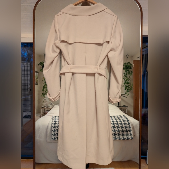Brushed-finish twill trench coat Size 12 - Limited Time Sale - Picture 7 of 9
